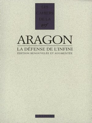 cover image of La Défense de l'infini. Édition renouvelée et augmentée